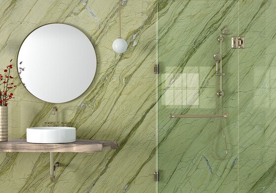 Alga Green Polished  Marble Slab Random (SL90079)