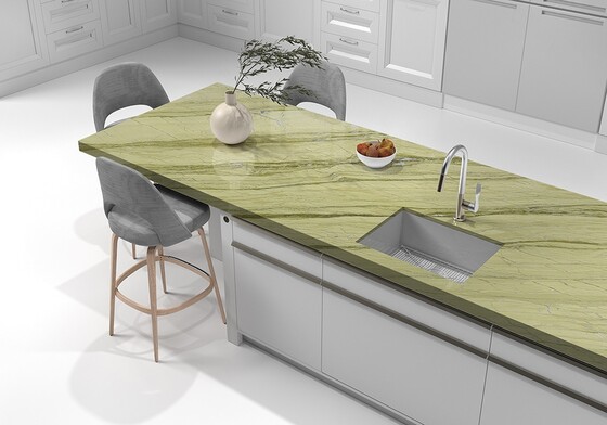 Alga Green Polished  Marble Slab Random (SL90079)