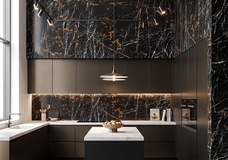 Port Laurent Polished Marble Slab Random (SL90112)