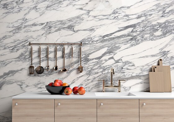 Arabescato Corchia Honed Marble Slab Random (SL90265)