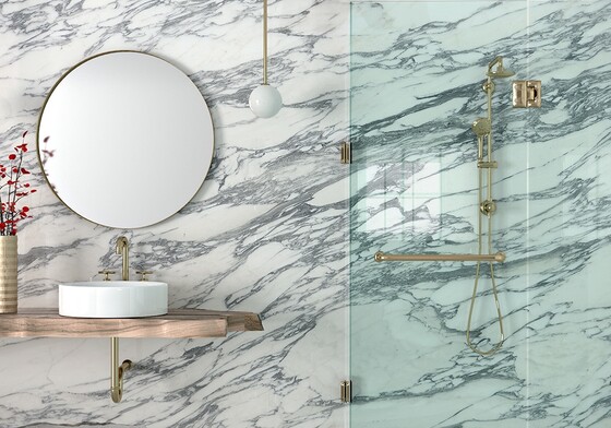 Arabescato Corchia Honed Marble Slab Random (SL90265)