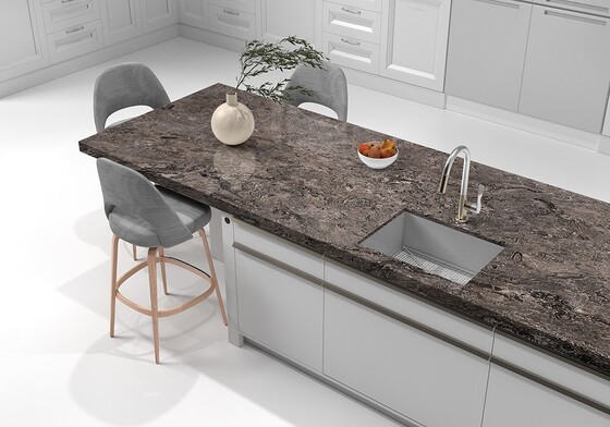Black Polished  Travertine Slab Random (SL90480)