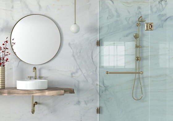 Bianco Lasa Vena Polished Marble Slab Random (SL90538)