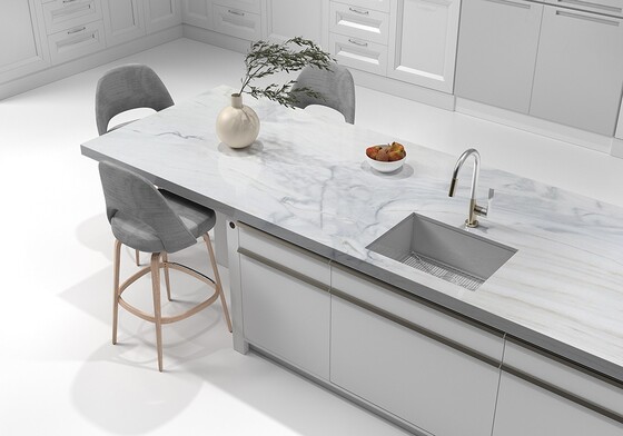 Bianco Lasa Vena Polished Marble Slab Random (SL90538)