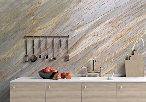 Aurora Blue Polished  Quartzite Slab Random (SL90596)