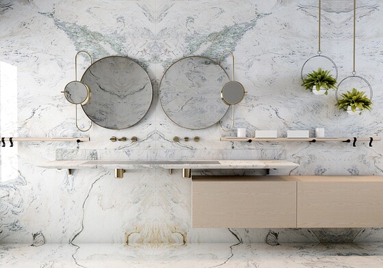 Bianco Raffaello Polished Marble Slab Random (SL90669)