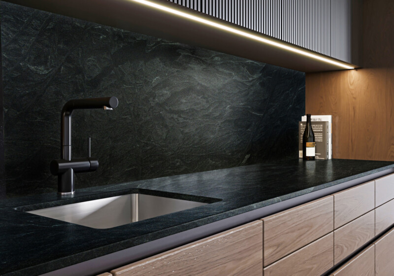 Virginia Mist Honed&leather Granite Slab Random (SL90750)