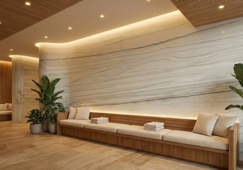 White Mustang Polished Quartzite Slab Random (SL90839)