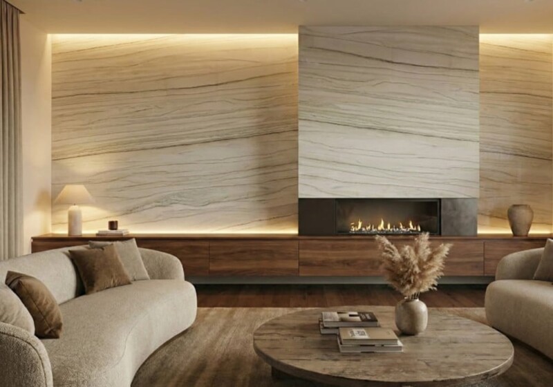 White Mustang Polished Quartzite Slab Random (SL90839)
