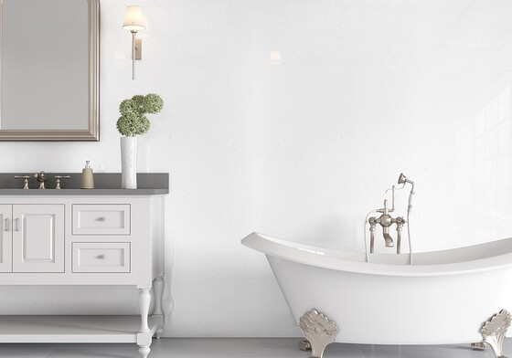 Absolute White Polished Marble Slab Random (SL90846)
