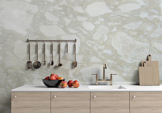 African Calacata Polished Marble Slab Random (SL90852)