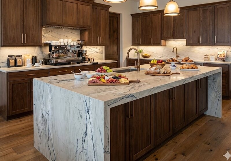 Calacatta Giotto Polished Quartzite Slab Random (SL90859)
