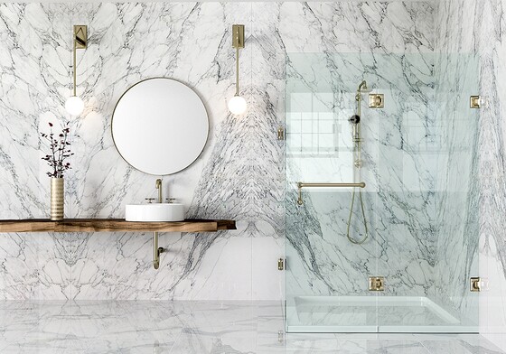 Calacatta Cervaiole Polished  Marble Slab Random (SL90964)