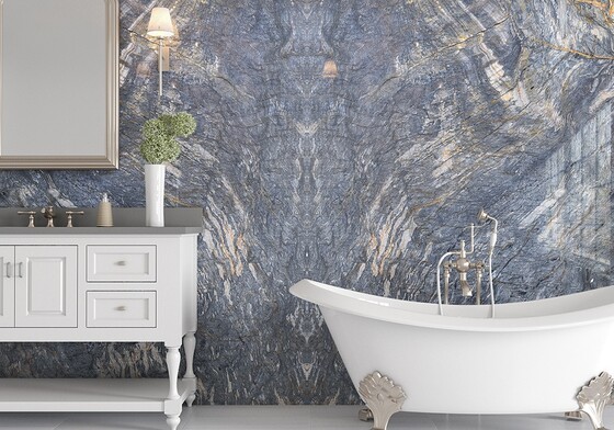 Tungsten Polished Quartzite Slab Random (SL90980)