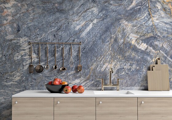 Tungsten Polished Quartzite Slab Random (SL90980)