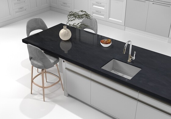 Soyeux Noir Honed Quartzite Slab Random (SL91028)