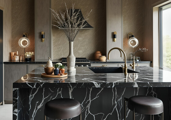Negro Marquina Supreme Polished Marble Slab Random (SL91092)