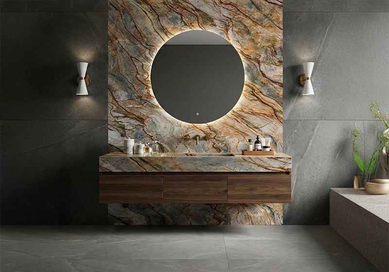 Tempest Blue Polished Quartzite Slab Random (SL91137)