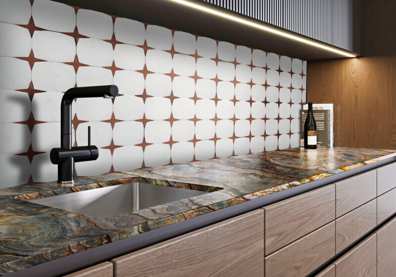 Tempest Blue Polished Quartzite Slab Random (SL91137)