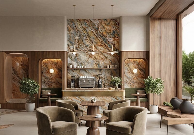 Tempest Blue Polished Quartzite Slab Random (SL91137)