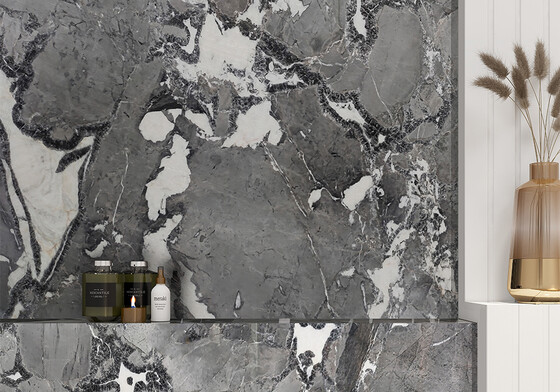 Pacific Gray Polished  Marble Slab Random (SL91144)