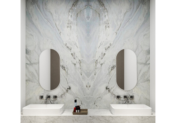 Dover Blue Polished  Marble Slab Random (SL91151)