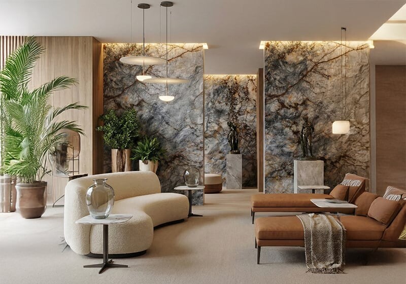 Cristallo Azur Polished Quartzite Slab Random (SL91394)