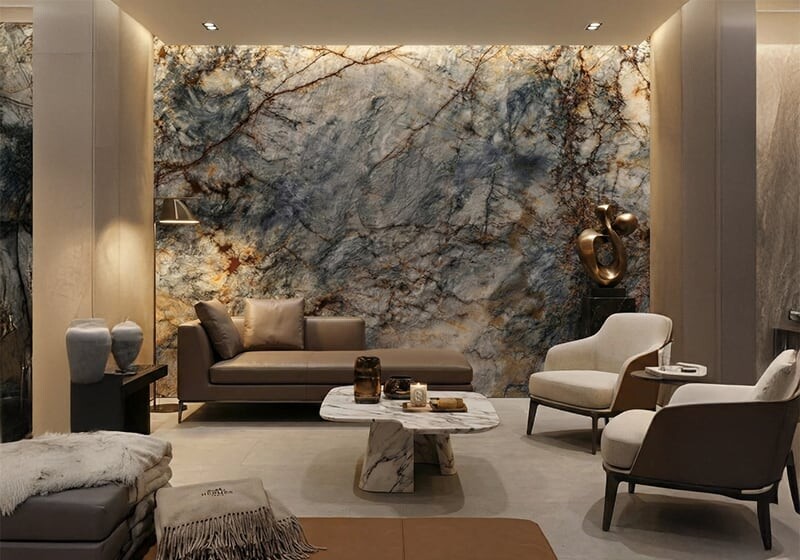 Cristallo Azur Polished Quartzite Slab Random (SL91394)