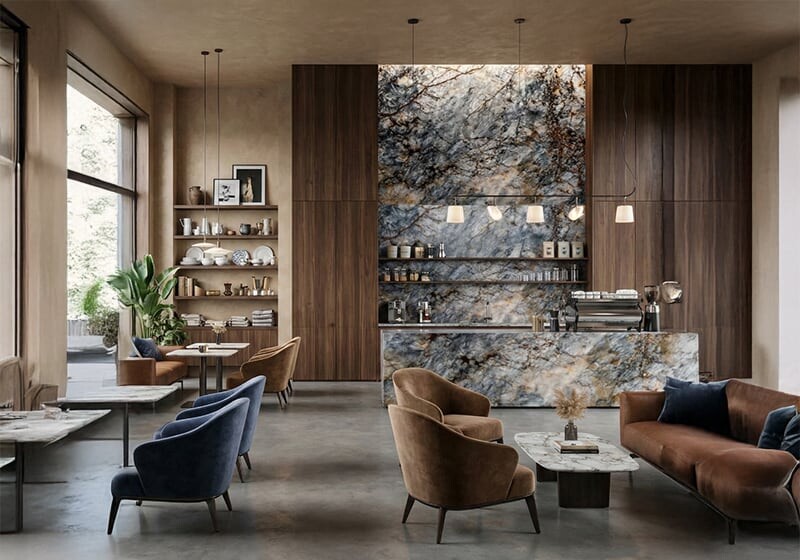 Cristallo Azur Polished Quartzite Slab Random (SL91394)