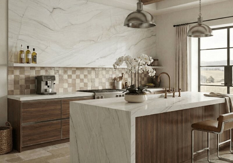 Calacatta Brasil Value Honed Quartzite Slab Random (SL91416)