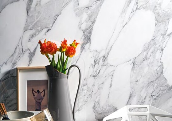 Laje de porcelana Arabescato Corchia A Lappato Lucido 64×128 (YEM00961)
