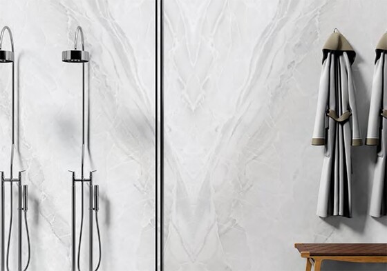 White Paradise B Lappato Lucido  Porcelain Slab 64×128 (YEM00973)