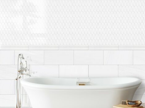 snow white marble bathroom tile