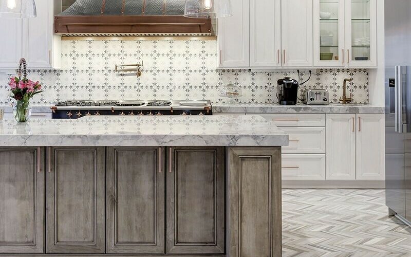 marsala beige ceramic backsplash