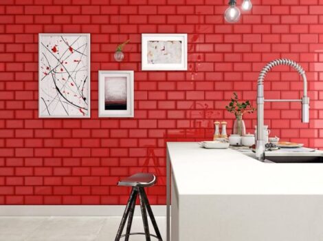 Red Tile Wall Designs