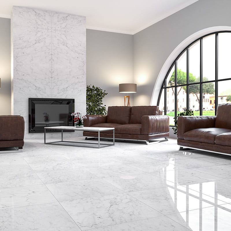 Calacatta Royal Polished Marble Tiles 36x36 Country Floors Of