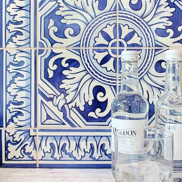 blue ceramic portuguese wall tiles