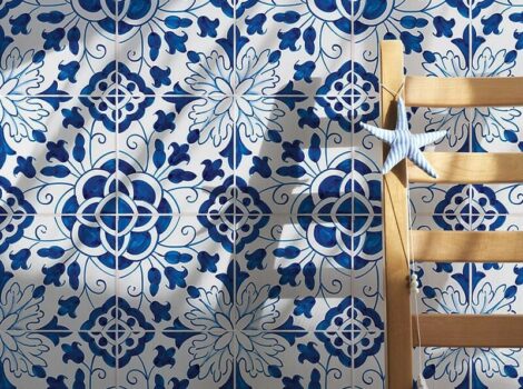 blue portuguese ceramic wall tiles