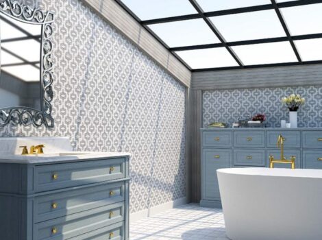 Calm Blue Ceramic Tile