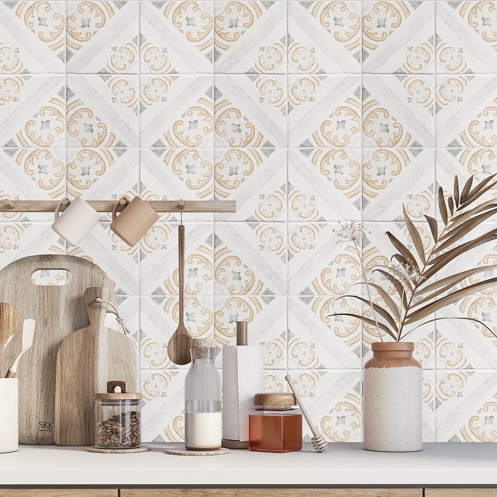 patterned ceramic wall tiles