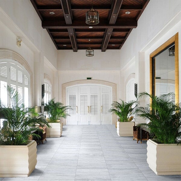 white marble entryway floor tile