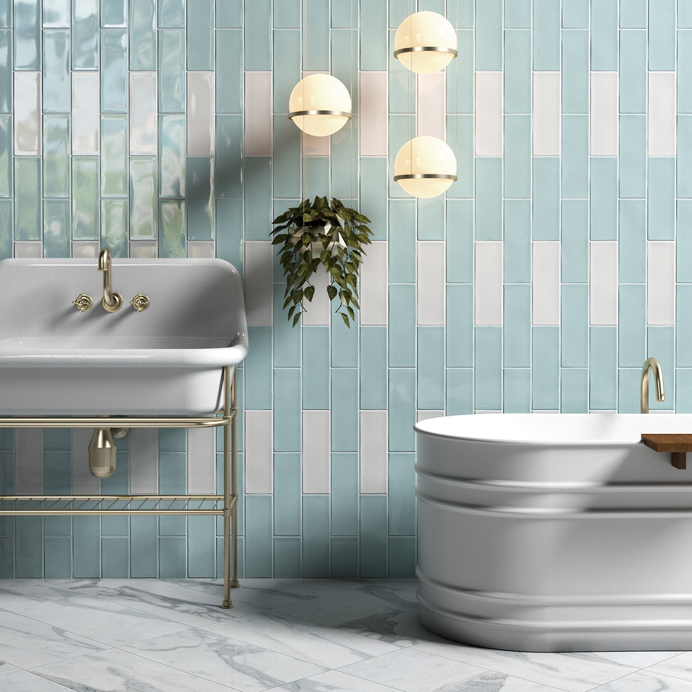 Ceramic Tile Ideas for Small Bathrooms | Country Floors of America LLC.