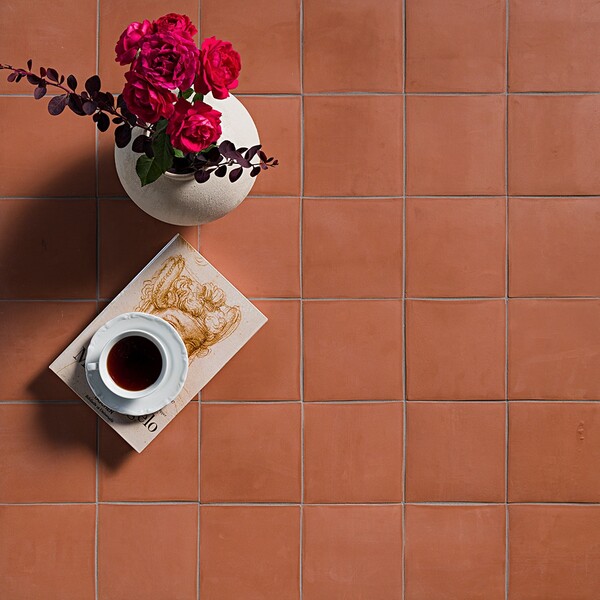 Modern terracotta kitchen floor tile