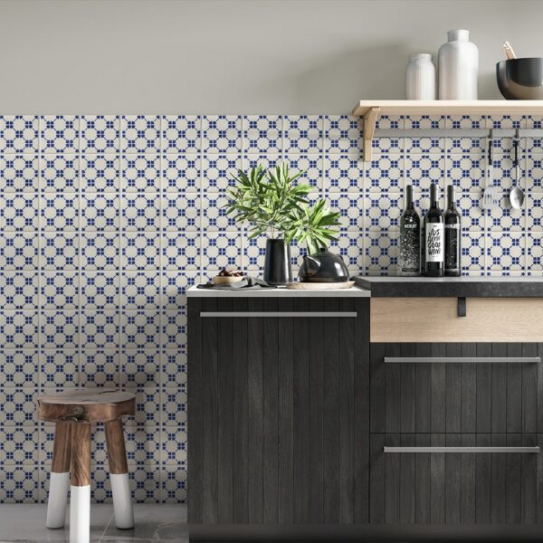 white and blue ceramic wall tiles