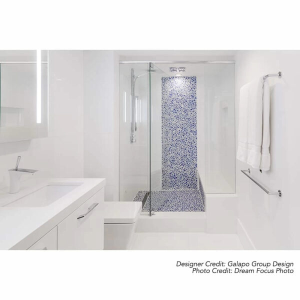 mosaic bathroom tile blue