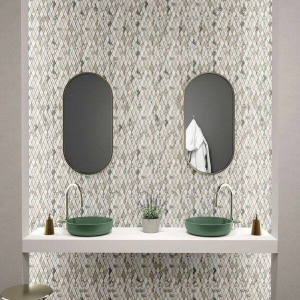 marble mosaic bathroom tile green