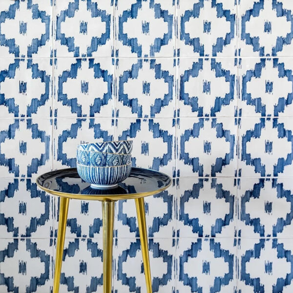 blue ceramic wall tile