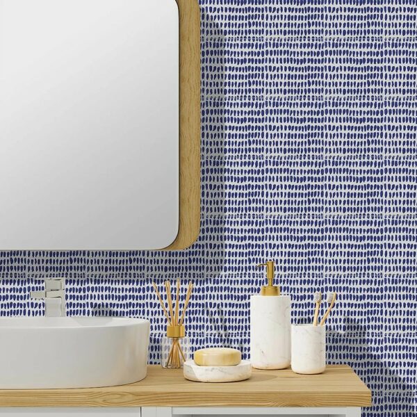 blue white ceramic bahroom tile