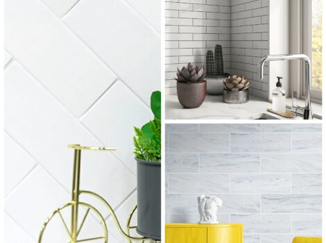 White Subway Tile with Black Grout