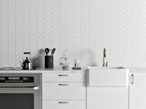white-ceramic-herringbone-backsplash-tile